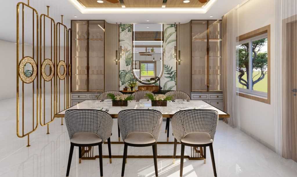 Formal Dining Area & Display Vitrines